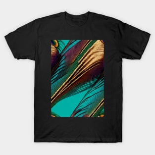 Beautiful colorful Peacock feather pattern - perfect for birdlovers #6 T-Shirt